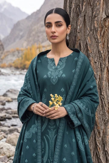Lakhany 03 Piece Unstitched Printed Pashmina '26