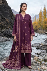 Lakhany 03 Piece Unstitched Printed Pashmina '26