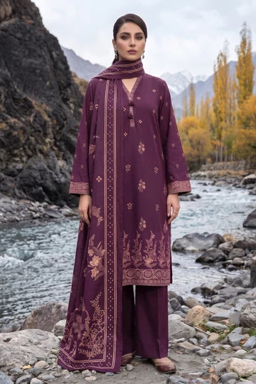 Lakhany 03 Piece Unstitched Printed Pashmina '26