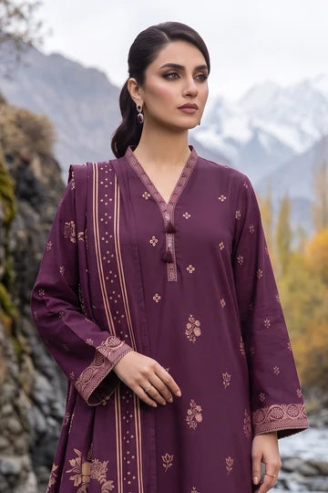 Lakhany 03 Piece Unstitched Printed Pashmina '26