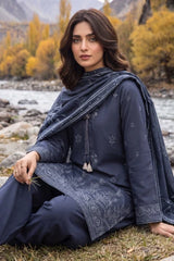Lakhany 03 Piece Unstitched Printed Pashmina '26