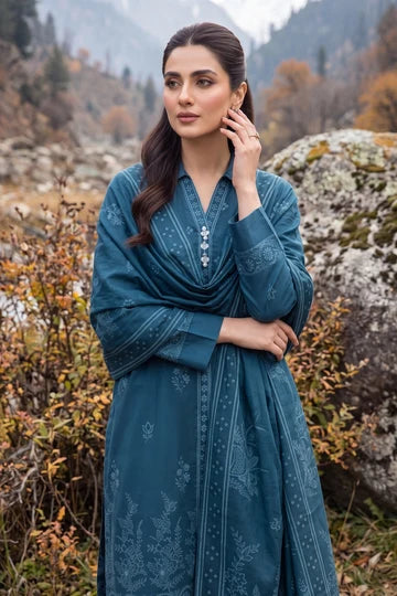 Lakhany 03 Piece Unstitched Printed Pashmina '26