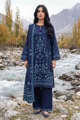 Lakhany 03 Piece Unstitched Printed Pashmina '26
