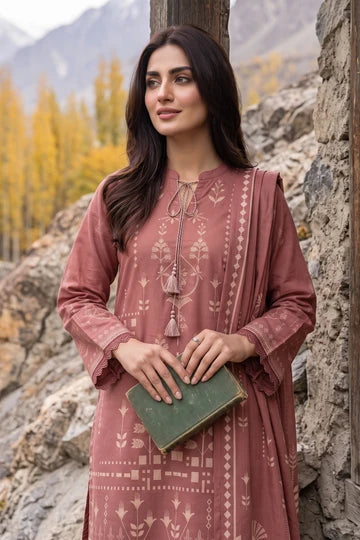 Lakhany 03 Piece Unstitched Printed Pashmina '26