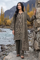 Lakhany 03 Piece Unstitched Printed Pashmina '26