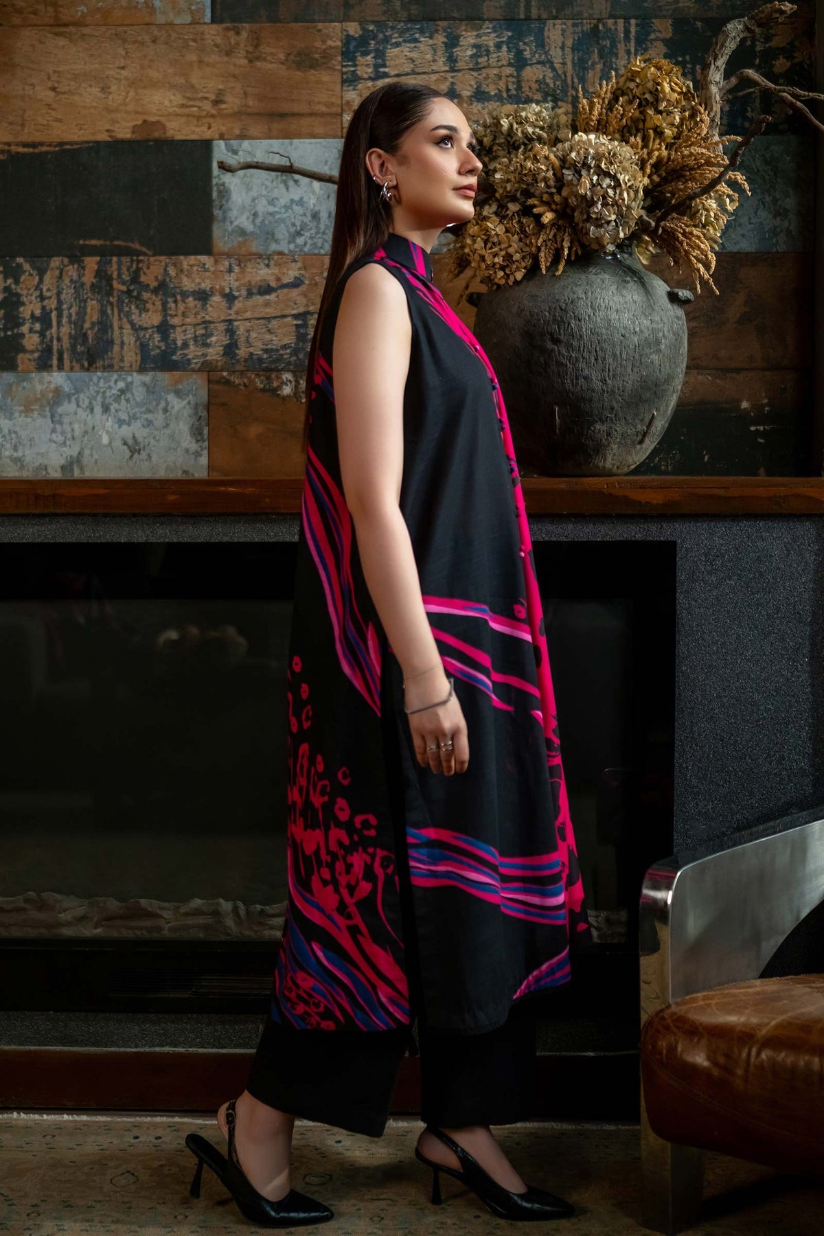 M Basic Unstitched Printed Linen By Maria B