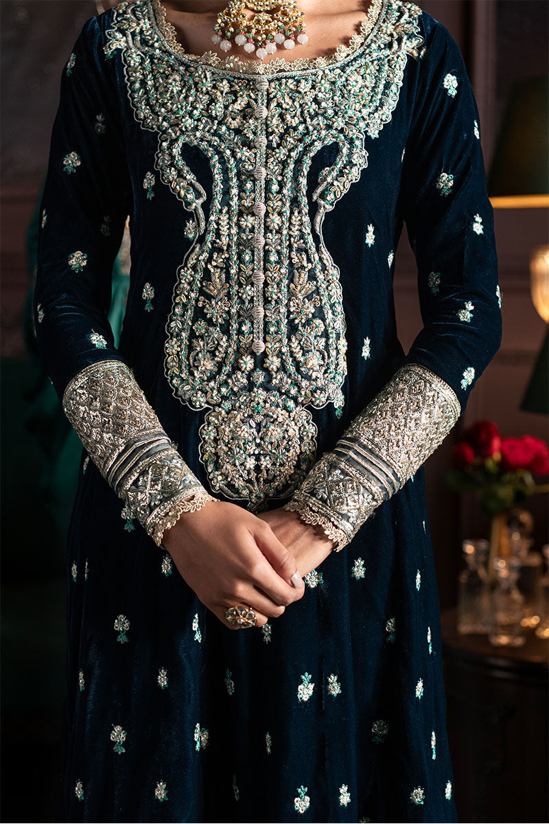 Mushq Niloufer Embroidered Velvet Collection 01