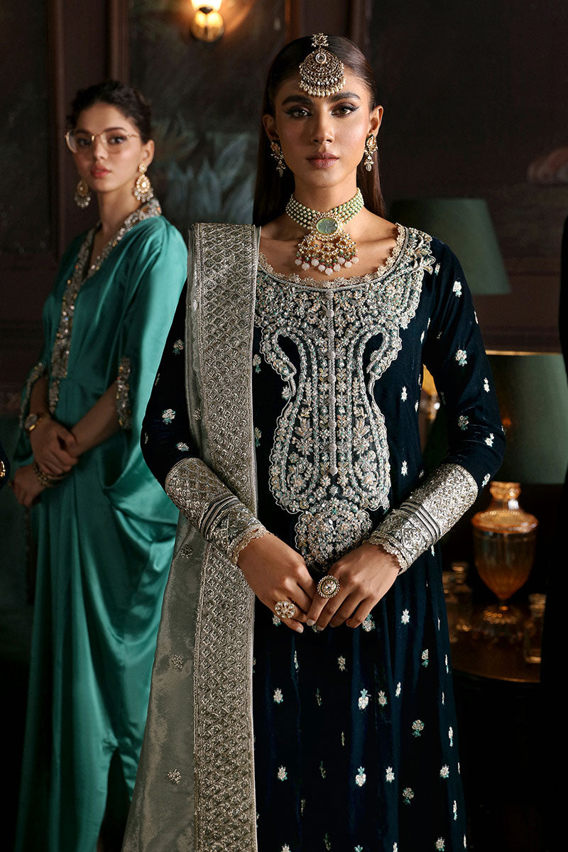 Mushq Niloufer Embroidered Velvet Collection 01