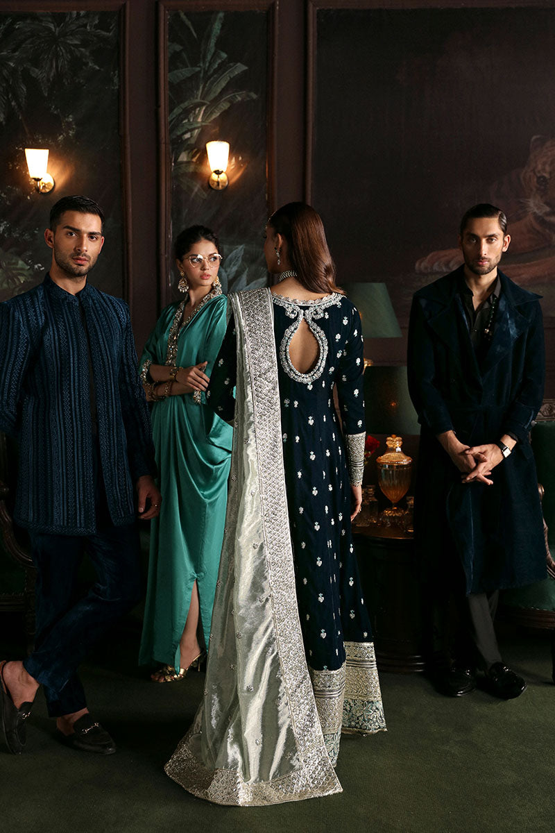 Mushq Niloufer Embroidered Velvet Collection 01