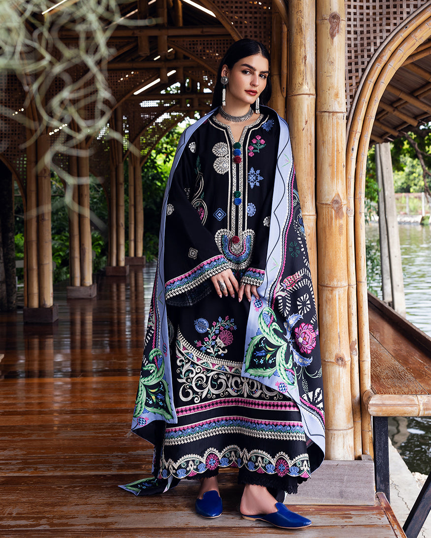 Hemline Symphony Unstitched Karandi Collection By Mushq 25