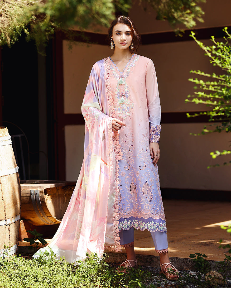Mushq Solace Ombre Chikankari Luxury Lawn '26