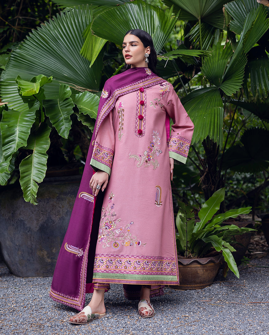 Hemline Symphony Unstitched Karandi Collection By Mushq 25
