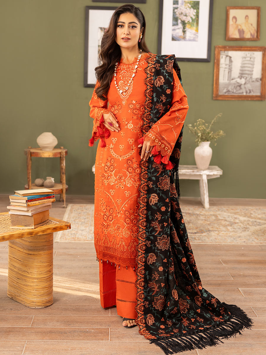 Raabi Orchid Luxury Embroidered Shawl Collection