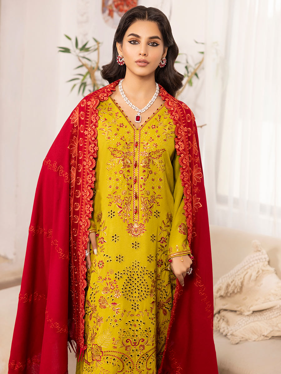 Raabi Orchid Luxury Embroidered Shawl Collection