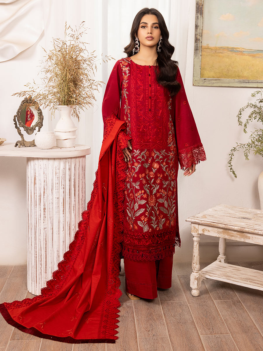 Raabi Orchid Luxury Embroidered Shawl Collection