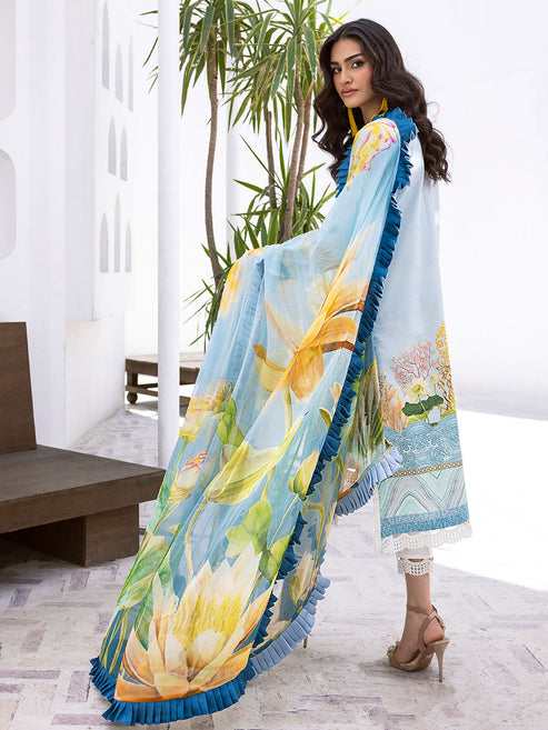 Roheenaz Printed Lawn Collection 24 Ocean Breeze