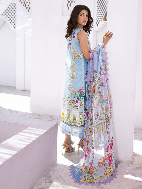 Roheenaz Printed Lawn Collection 24 Lagoon Lace