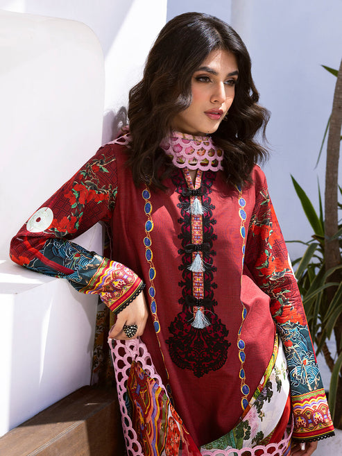 Roheenaz Printed Lawn Collection 24 Papaya Bliss