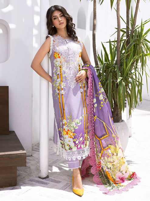 Roheenaz Printed Lawn Collection 24  Orchid Oasis