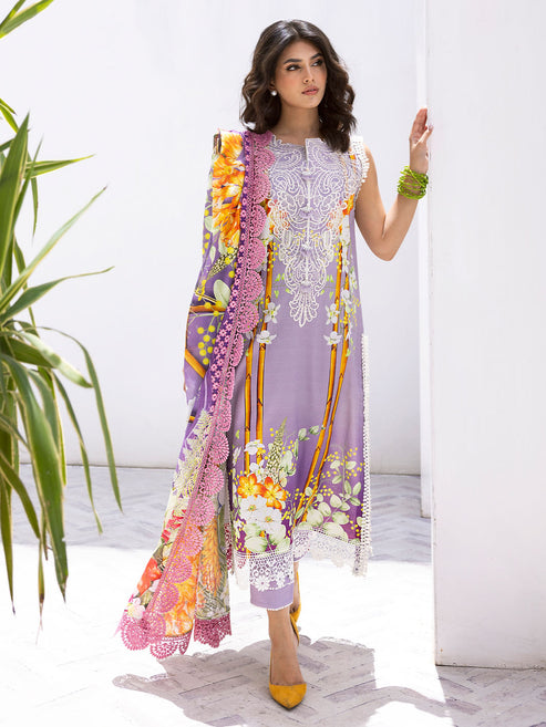 Roheenaz Printed Lawn Collection 24  Orchid Oasis