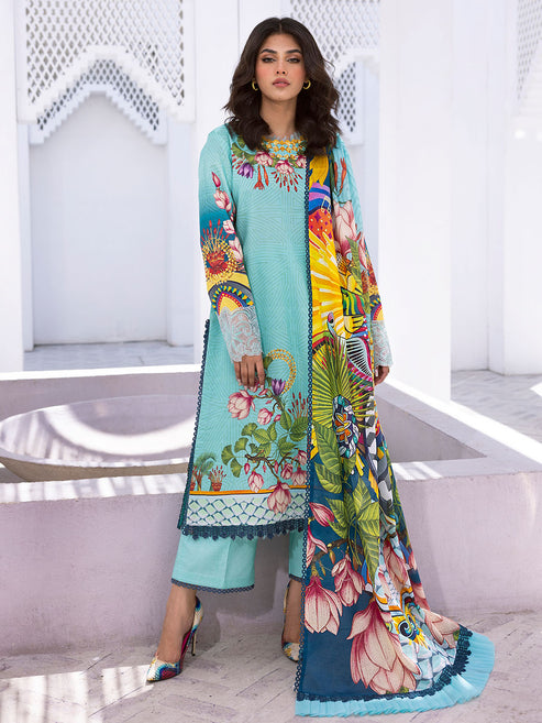 Roheenaz Printed Lawn Collection 24 Parrot Paradise