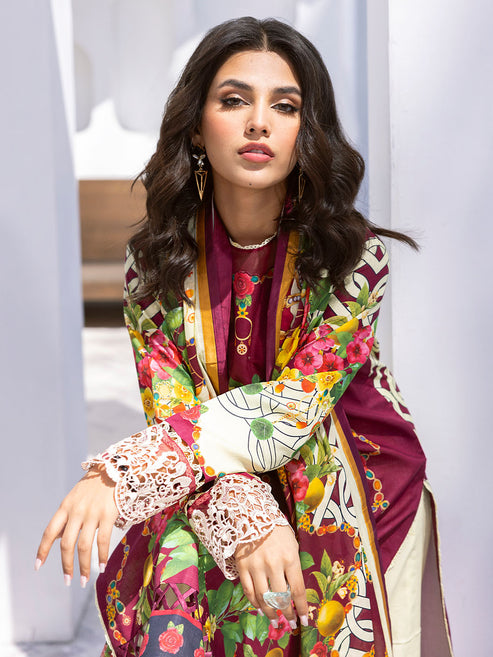 Roheenaz Printed Lawn Collection 24 Driftwood Delight