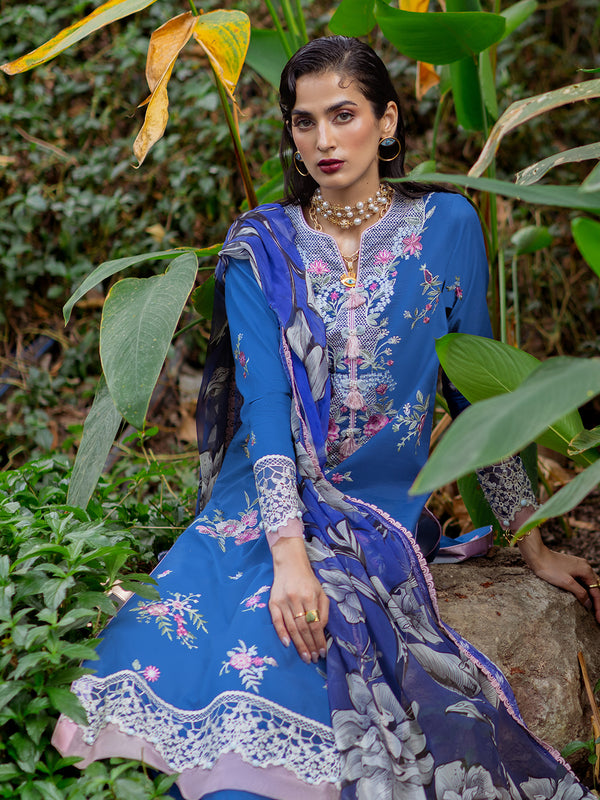 DAHLIA UNSTITCHED EMBROIDERED LAWN