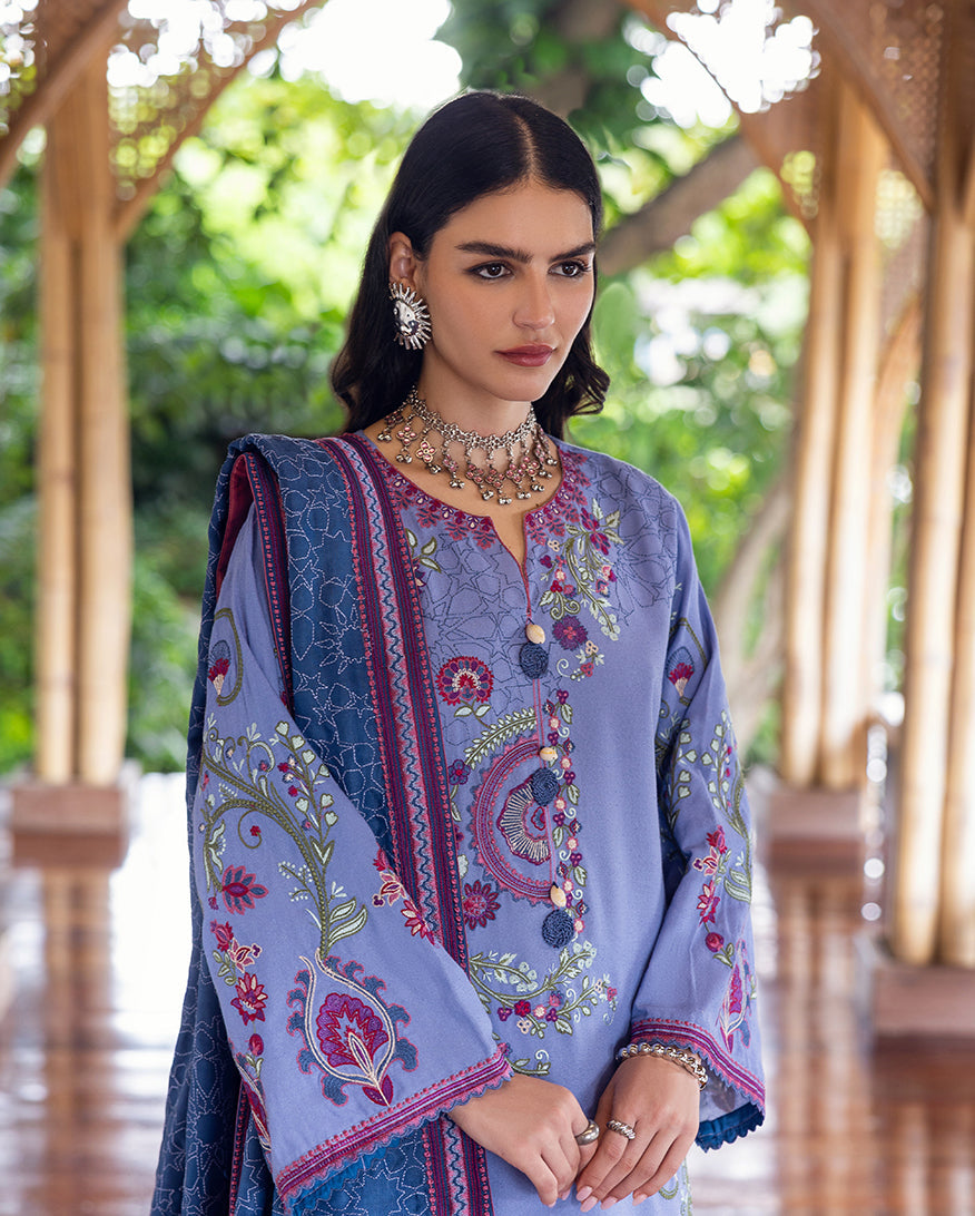 Hemline Symphony Unstitched Karandi Collection By Mushq 25