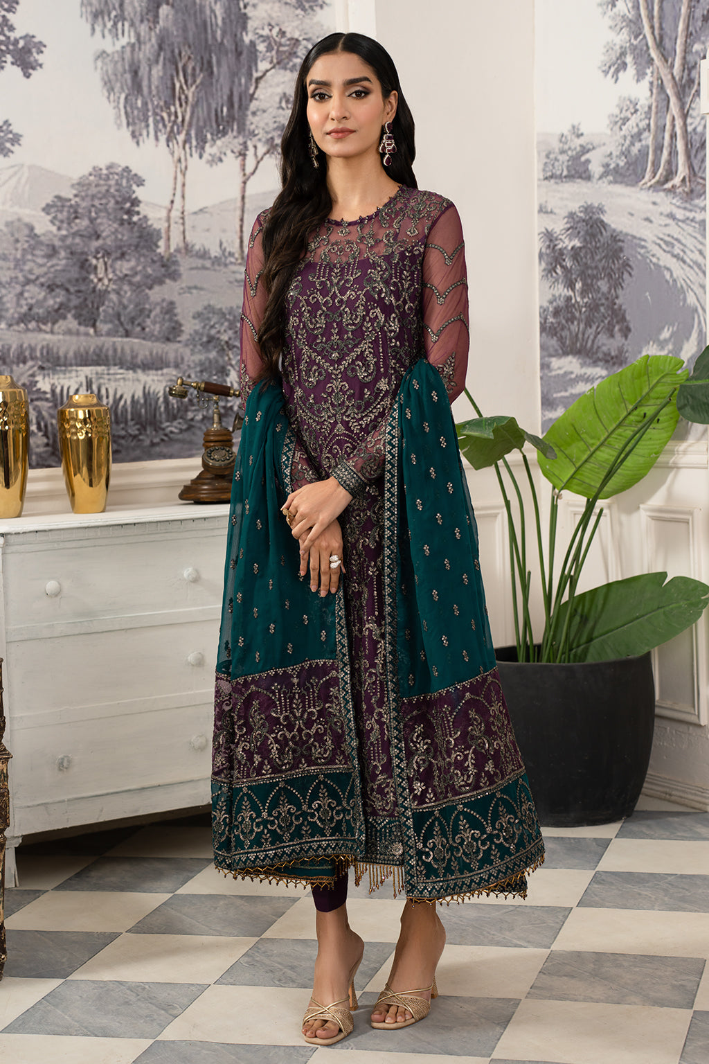 Afsanah Edition Luxury Embroidered Formal Collection 07