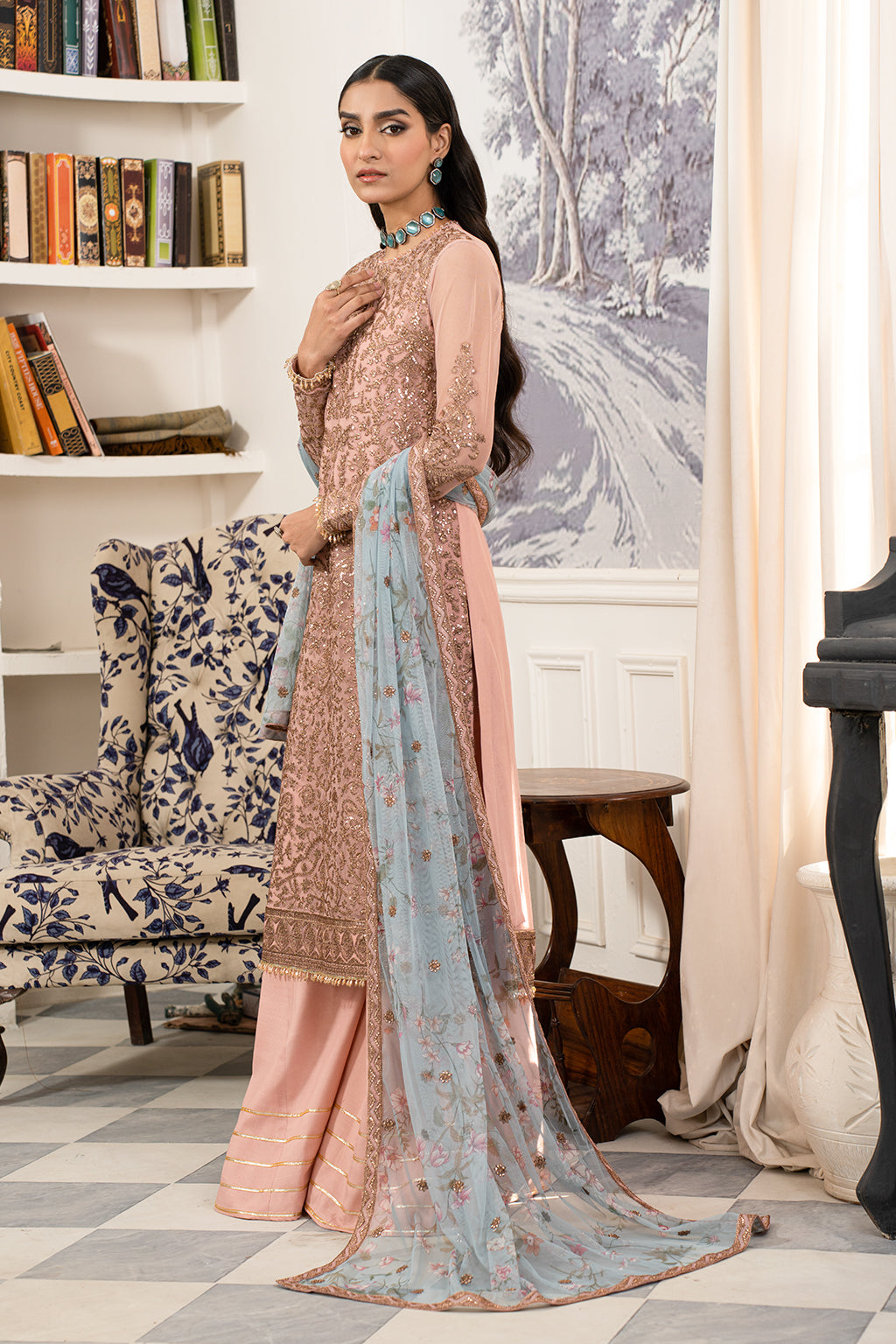 Afsanah Edition Luxury Embroidered Formal Collection 08