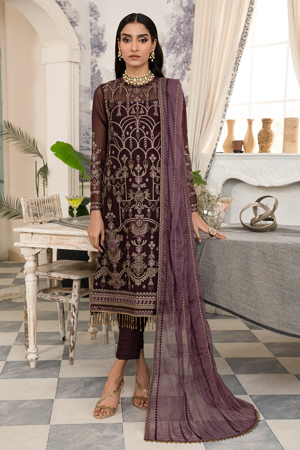 Afsanah Edition Luxury Embroidered Formal Collection 09
