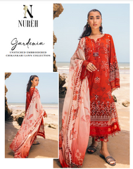 Nureh Gardenia Chikankari Lawn