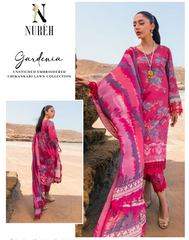 Nureh Gardenia Chikankari Lawn