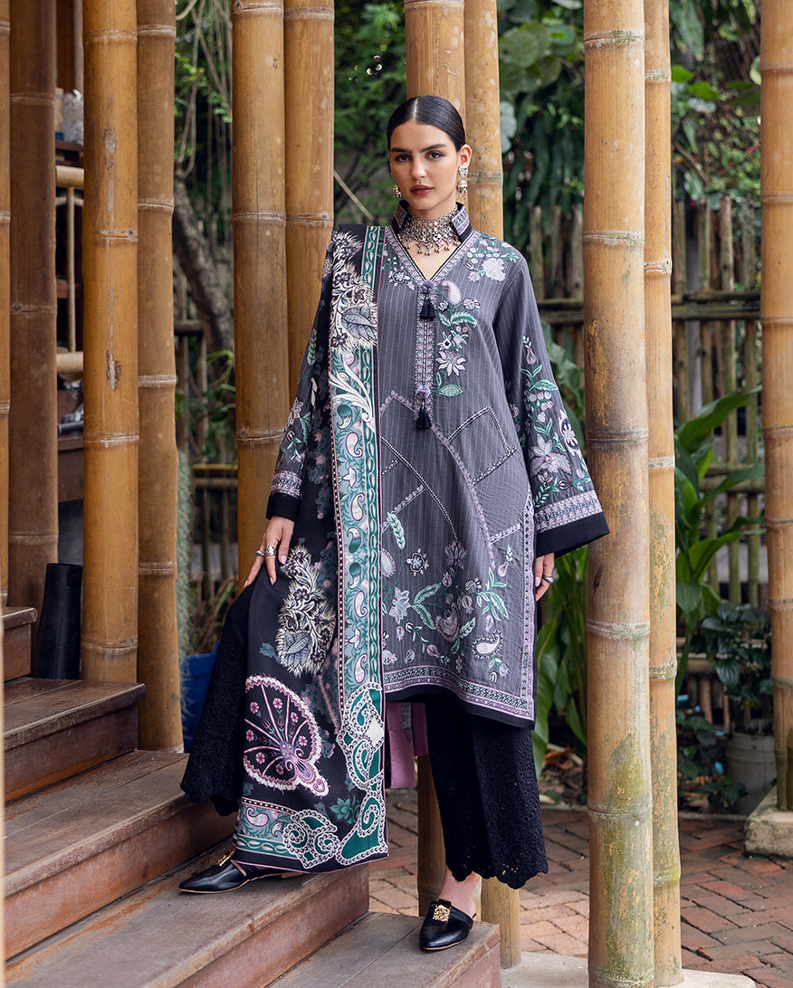 Hemline Symphony Unstitched Karandi Collection By Mushq 25