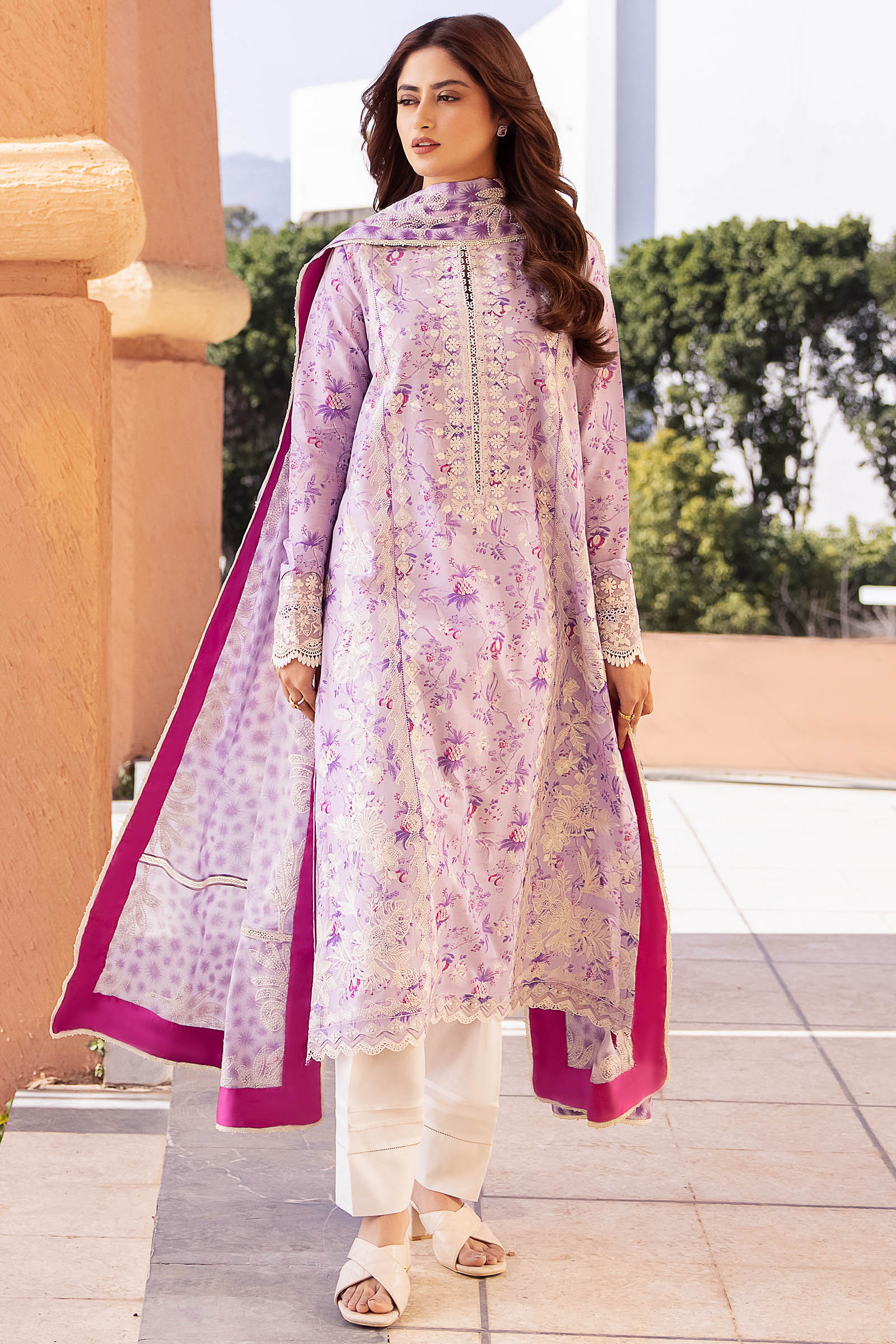 Zaha Embroidered Lawn Collection 24' (10A)