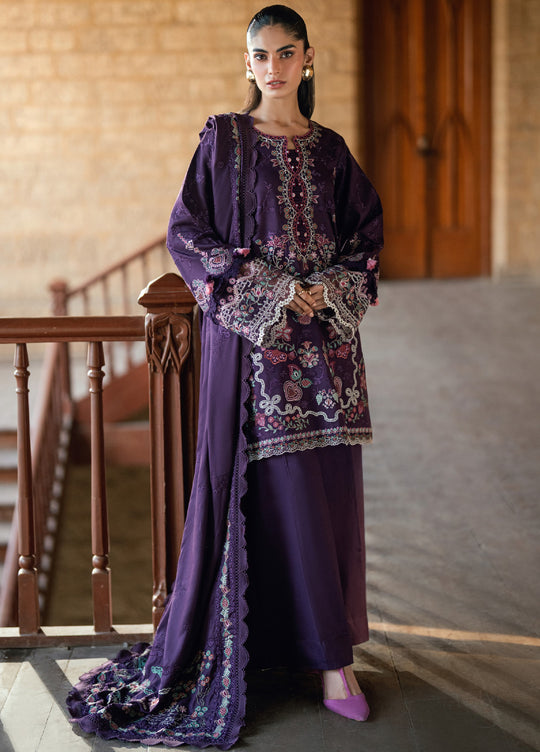 Shades Of Winter by Florent Unstitched Marina Twill Embroidered Suits 3 Piece FL25SW FL-7A - Winter Collection