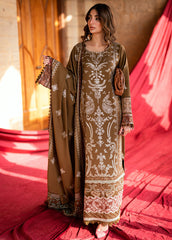 Shades Of Winter by Florent Unstitched Marina Twill Embroidered Suits 3 Piece FL25SW FL-6A - Winter Collection