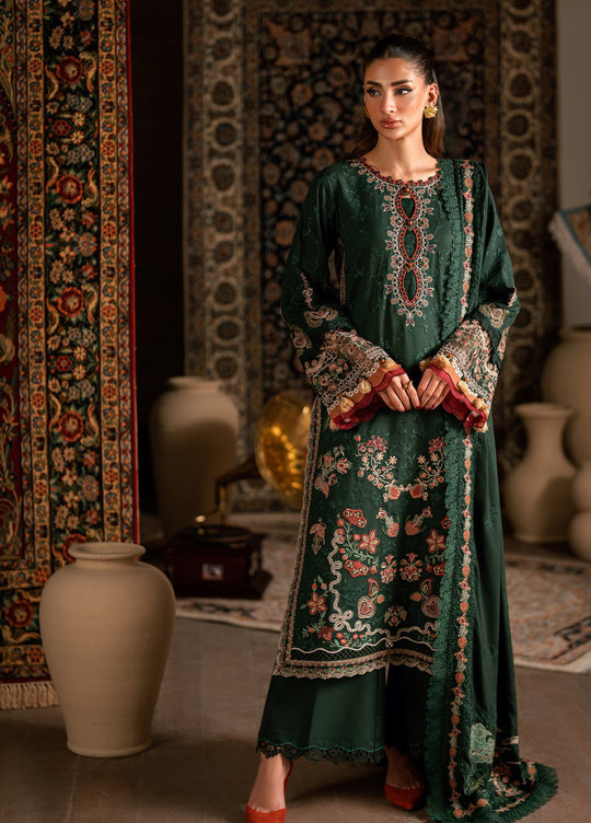 Shades Of Winter by Florent Unstitched Marina Twill Embroidered Suits 3 Piece FL25SW FL-7B - Winter Collection
