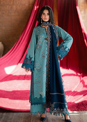 Shades Of Winter by Florent Unstitched Marina Twill Embroidered Suits 3 Piece FL25SW FL-2B - Winter Collection