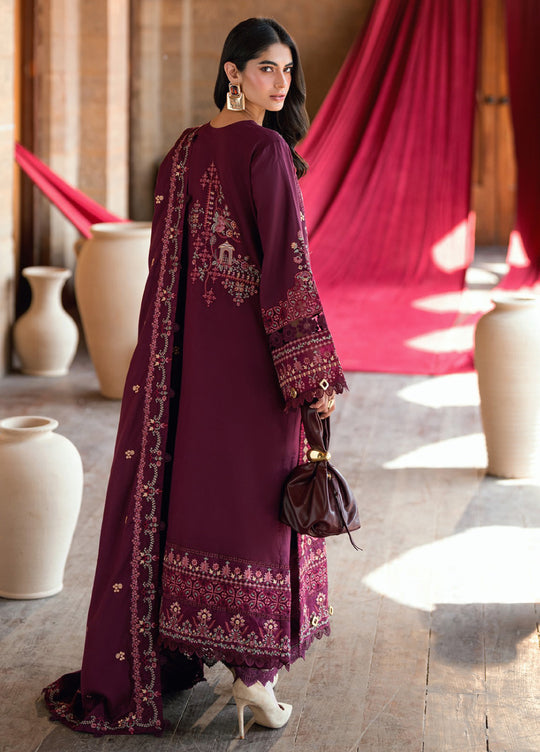 Shades Of Winter by Florent Unstitched Marina Twill Embroidered Suits 3 Piece FL25SW FL-3A - Winter Collection