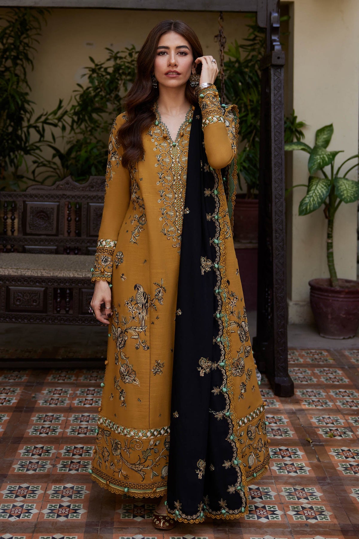 Zaha Luxury Embroidered Winter Collection ZW-11