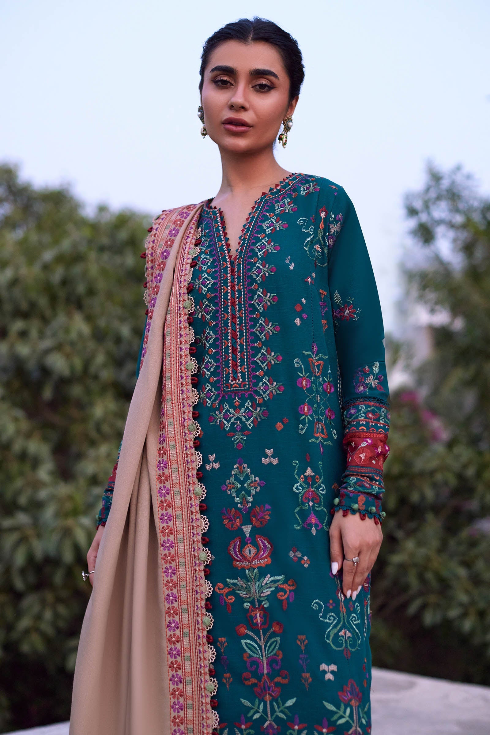 Zaha Luxury Embroidered Winter Collection ZW-03