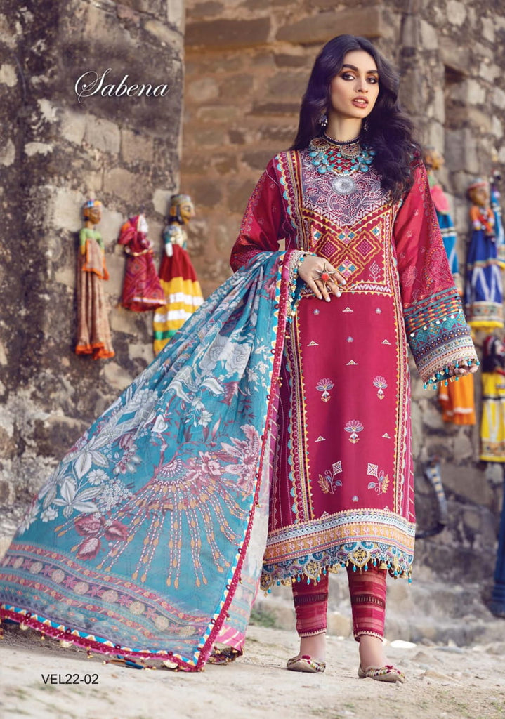 Viva Anaya Virsa Emb Lawn- 02 Sabena - Munaf Textile 