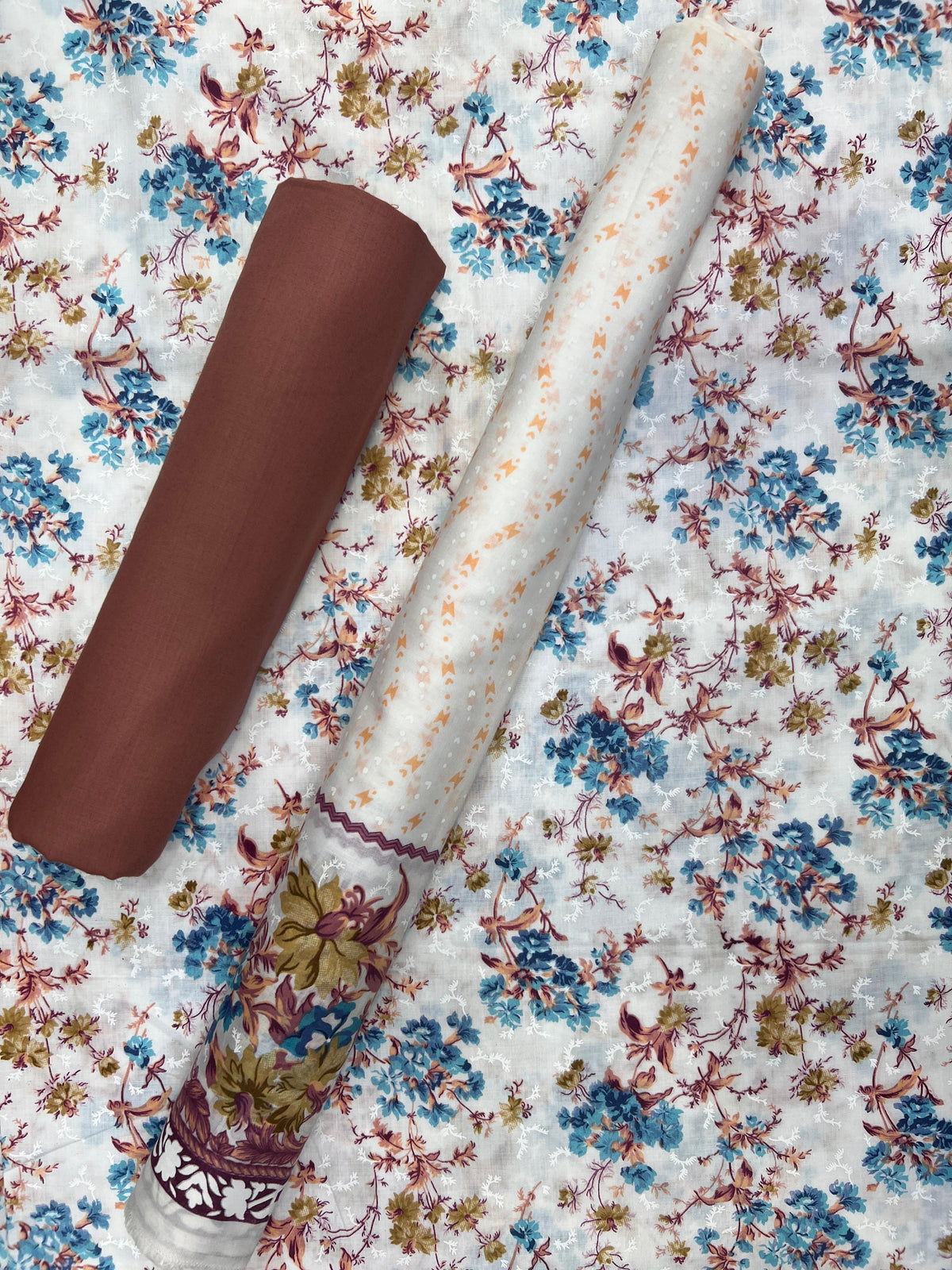 New Komal Prints Wrinkle Free 3 Piece Suit