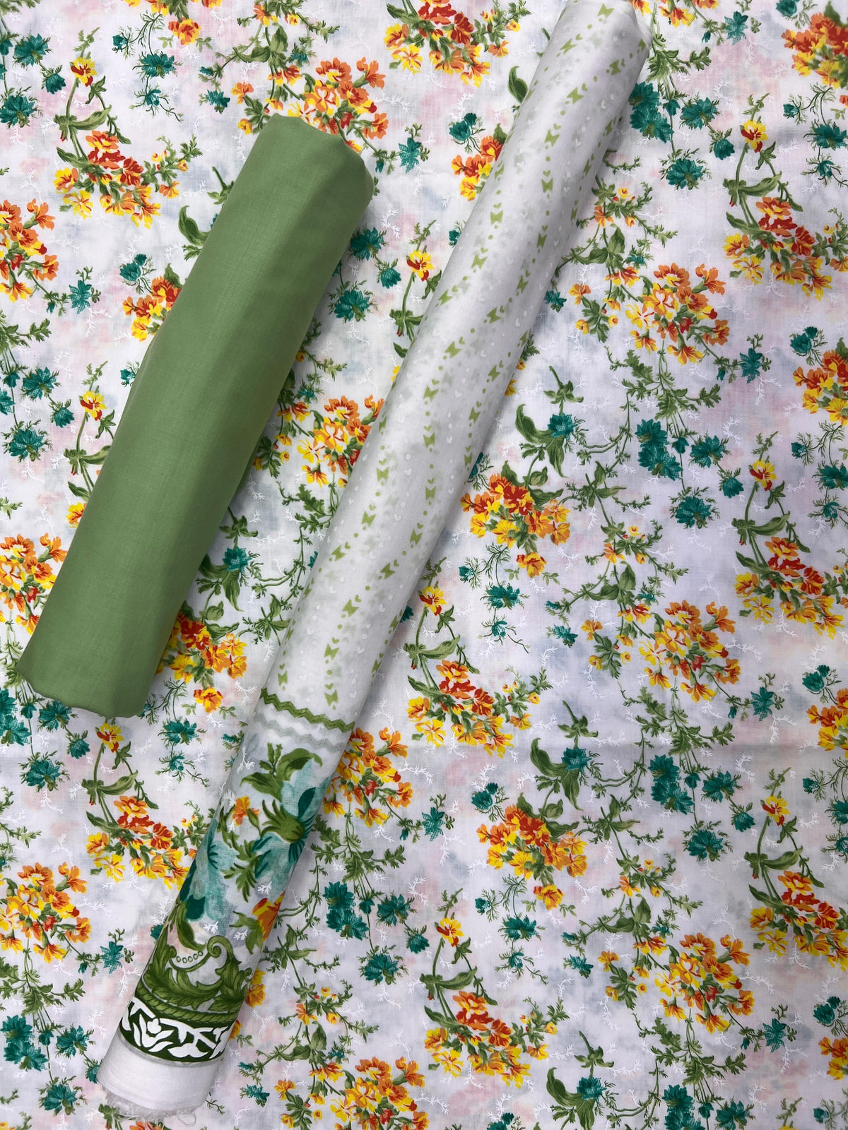 New Komal Prints Wrinkle Free 3 Piece Suit