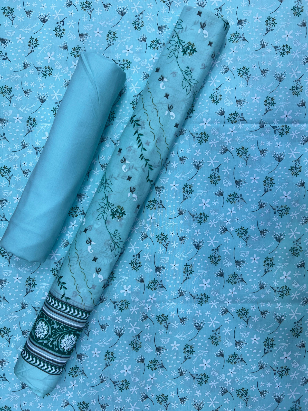 New Komal Prints Wrinkle Free 3 Piece Suit