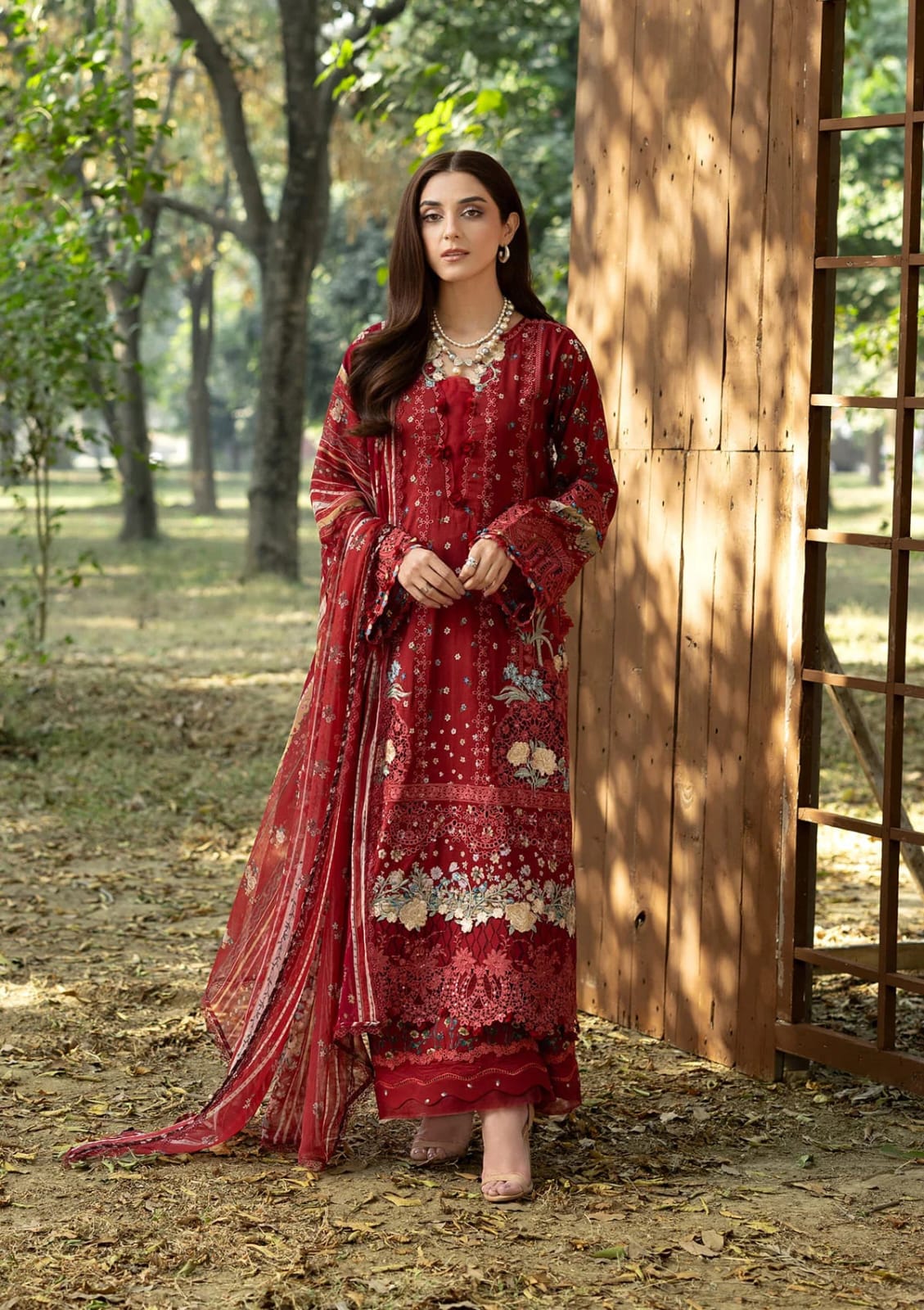 ELAF CHIKANKARI PRINTS WITH CHIFFON DUPATTA 2026