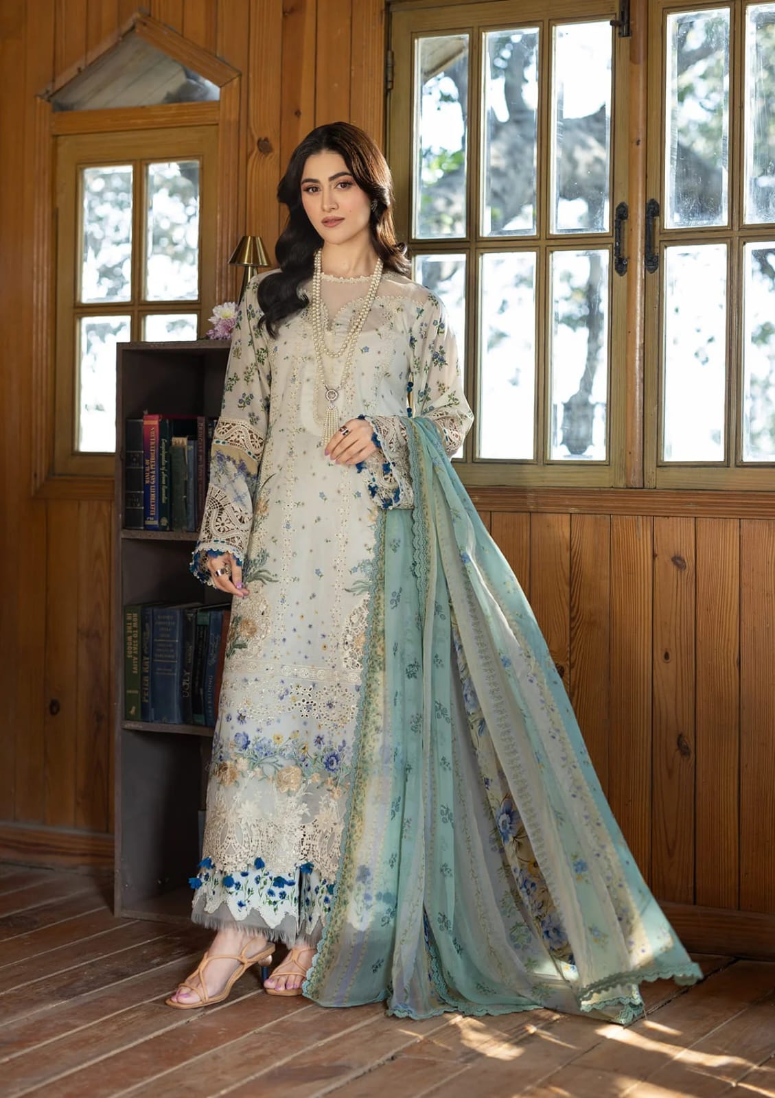 ELAF CHIKANKARI PRINTS WITH CHIFFON DUPATTA 2026