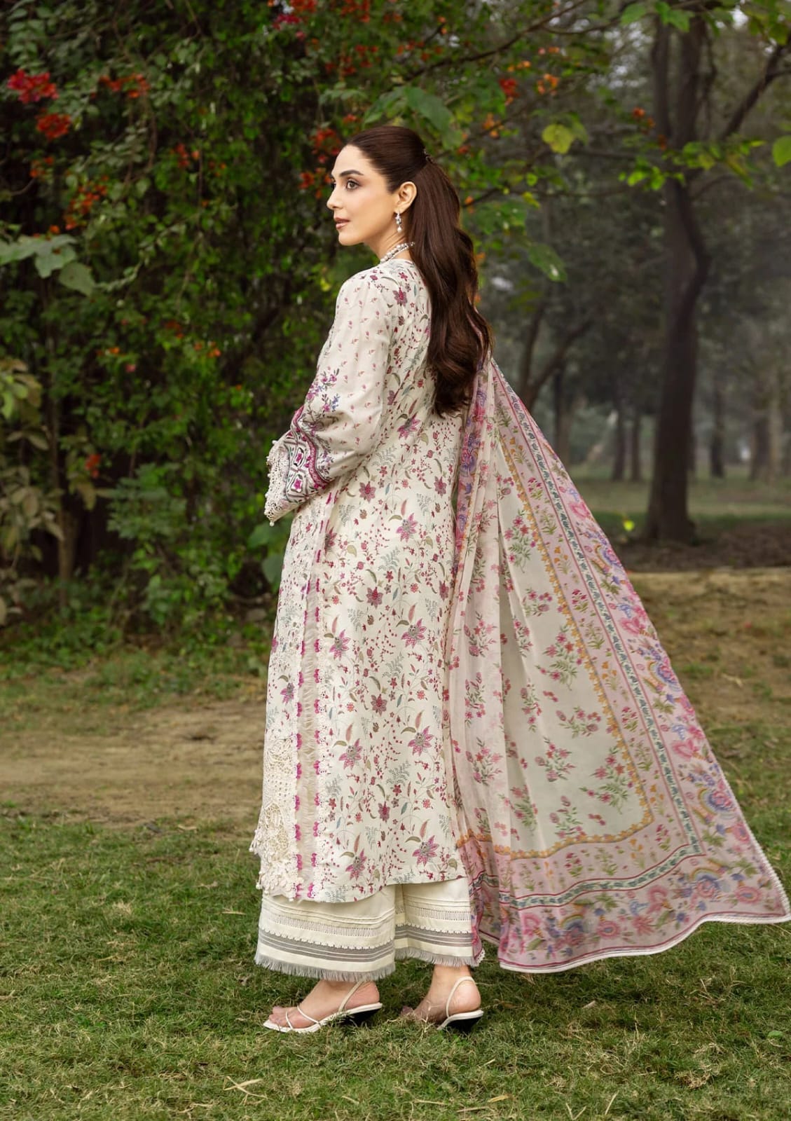 ELAF CHIKANKARI PRINTS WITH CHIFFON DUPATTA 2026