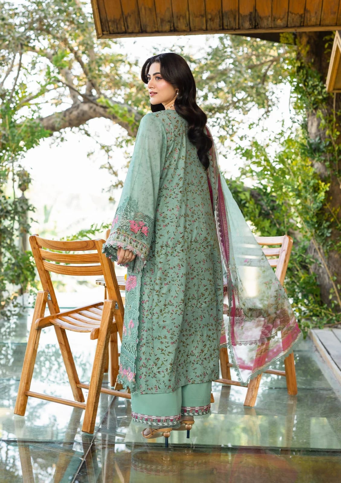 ELAF CHIKANKARI PRINTS WITH CHIFFON DUPATTA 2026